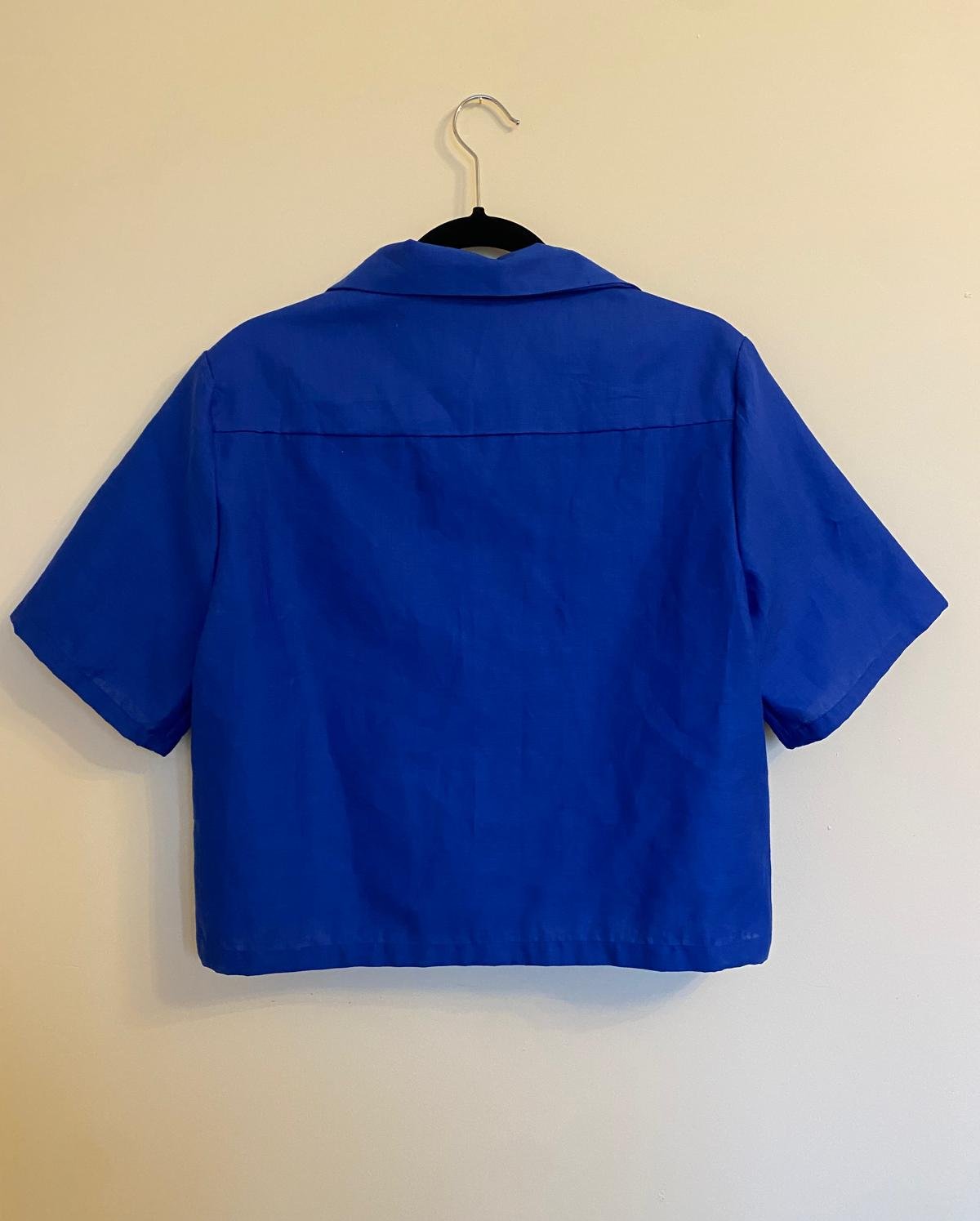 The Sage: Boxy shirt - Cobalt