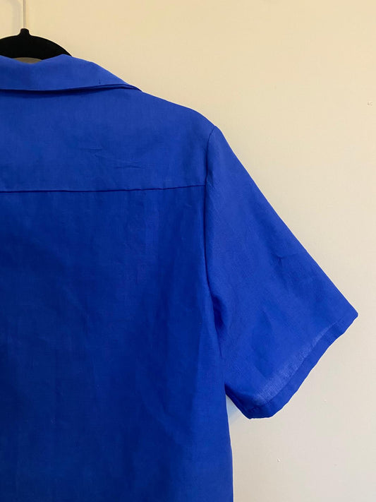 The Sage: Boxy shirt - Cobalt