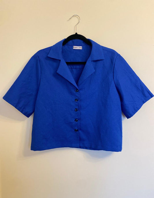 The Sage: Boxy shirt - Cobalt