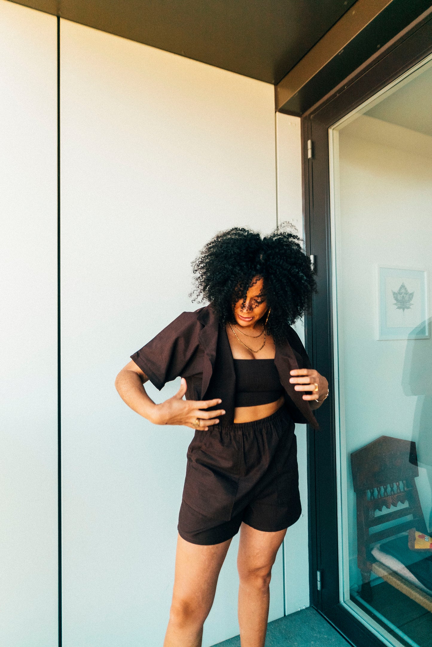 The Sage: Boxy shirt - Brown