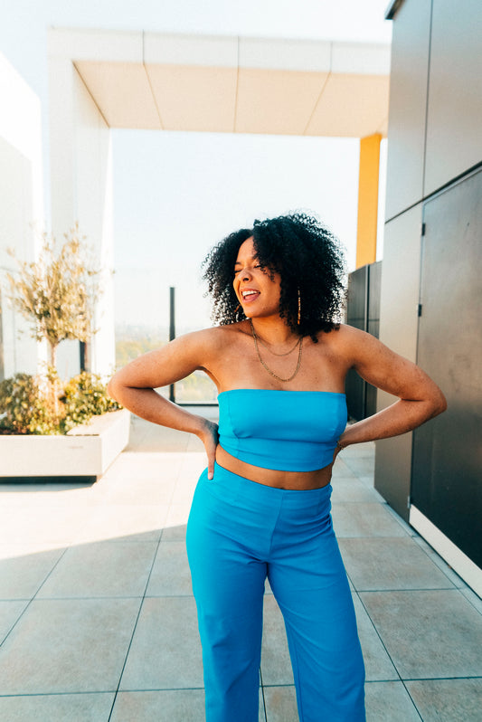 The Paloma: Bandeau Top - Blue