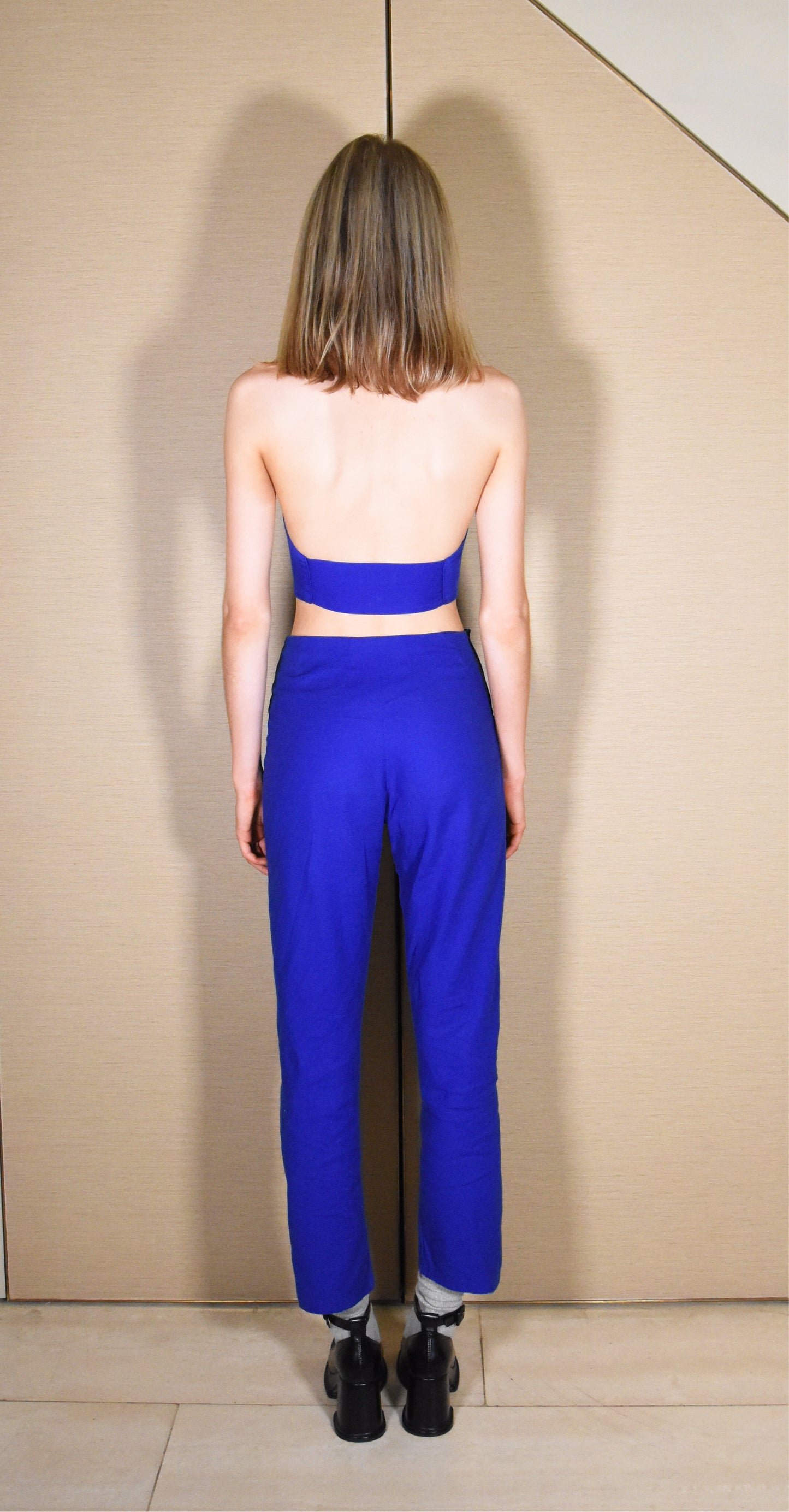 The Kara: Backless Waistcoat - Indigo Blue