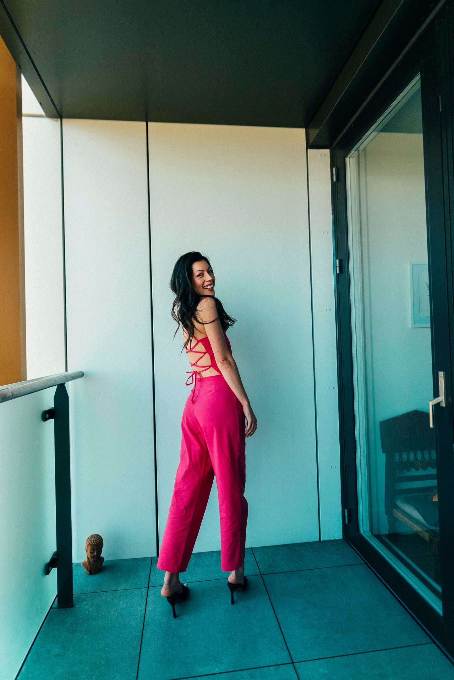 The Naomi: Straight leg trousers - Pink